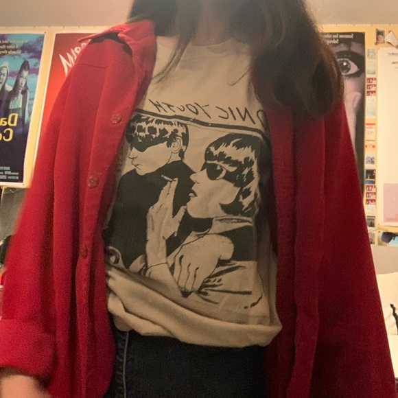 Red corduroy button up - Picture 4 of 4